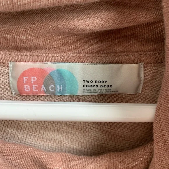 Free People Beach Cocoon Cowl Neck Oversized Pullover Small/Medium Dusty Pink - Picture 5 of 7